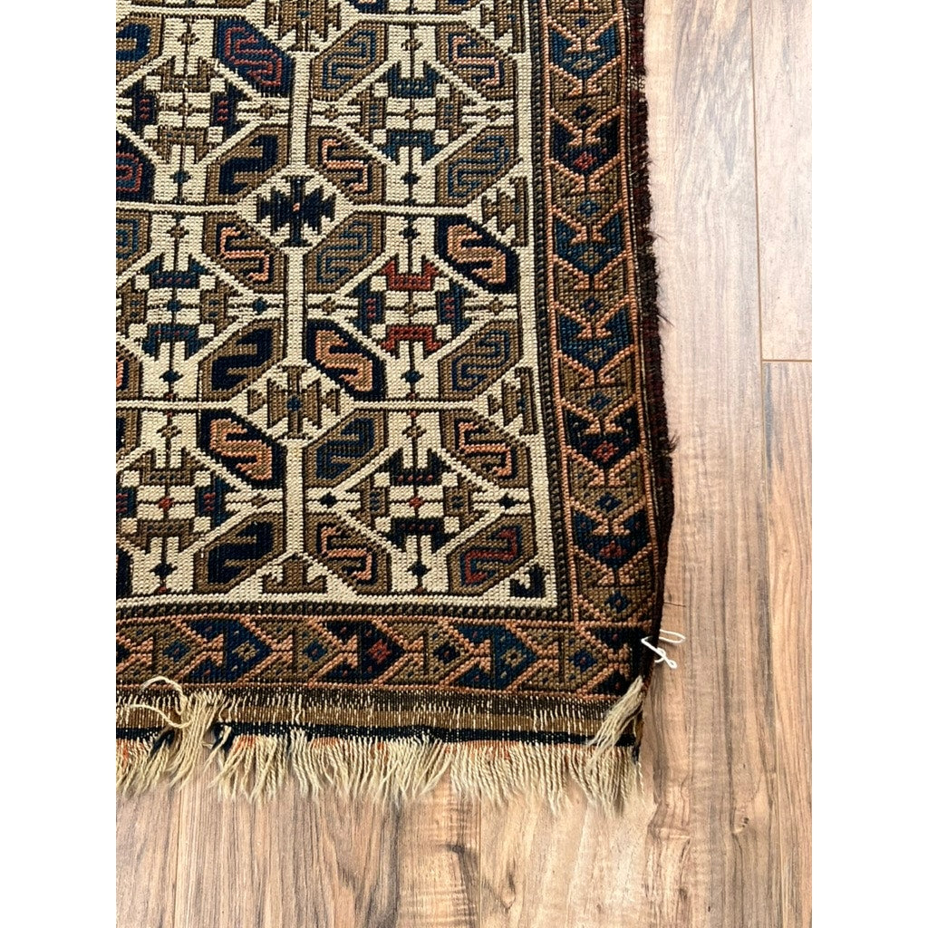 Antique Baluch Balisht Rug c. Mid 19th Century 2 x 3