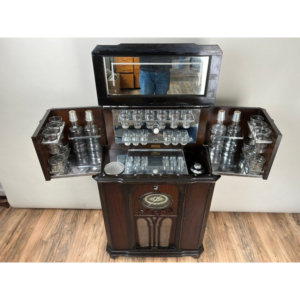 Rare Early Prohibition Art Deco RadioBar c. Early 1930s