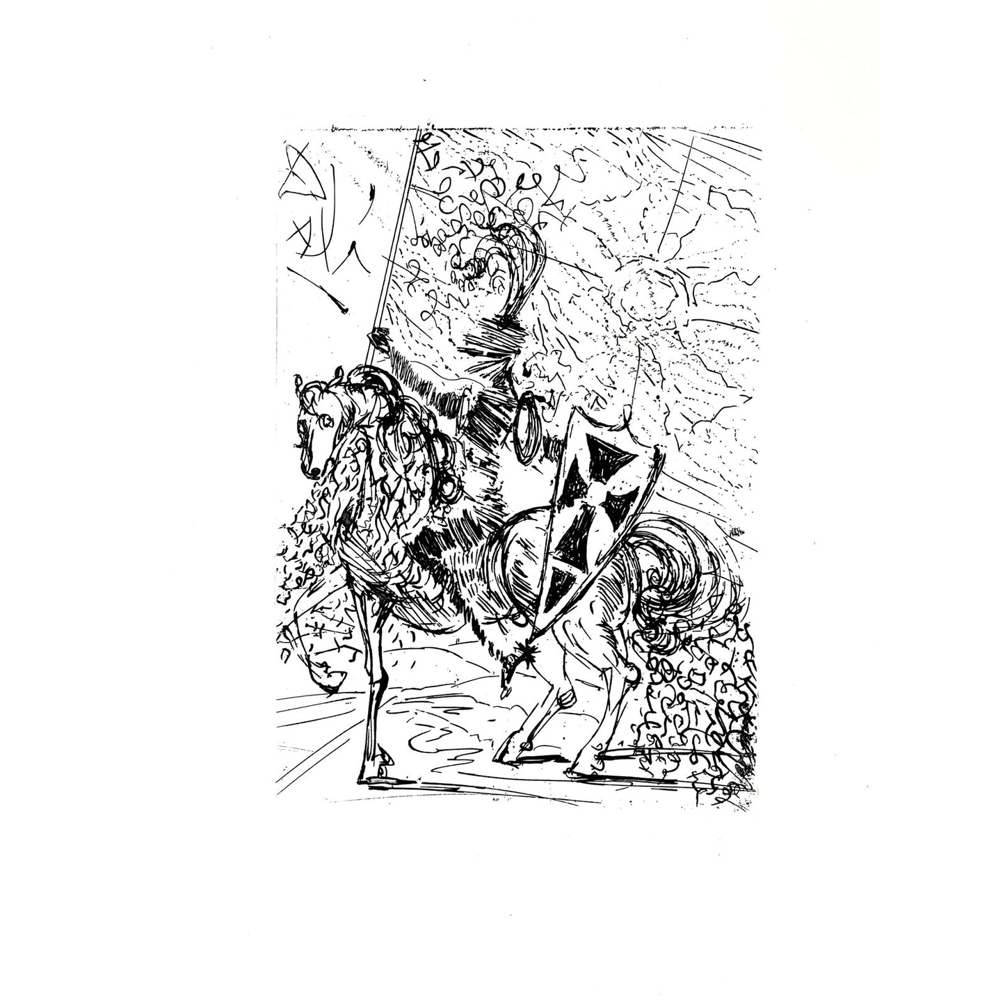 Salvadore Dali “El Cid” Etching with Collectors Guild COA En Verso
