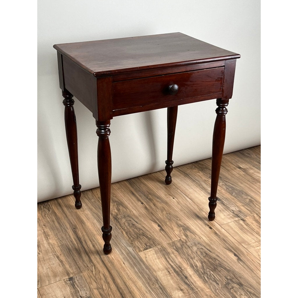 Antique Sheraton Cherry One Drawer Stand c. Mid 19th Century