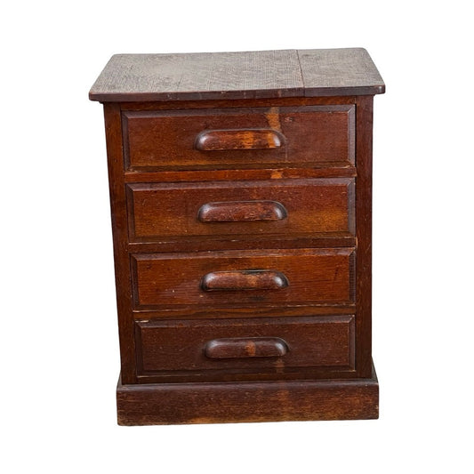 Antique Oak Four Drawer Office File c. 1920