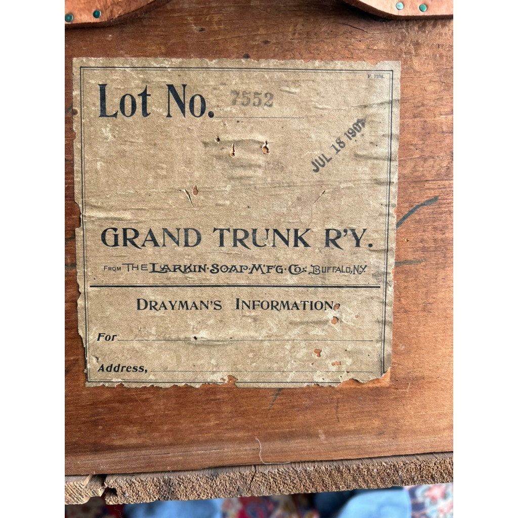 Antique Larkin Soap MFG Co. Wooden Crate Dated July 1901