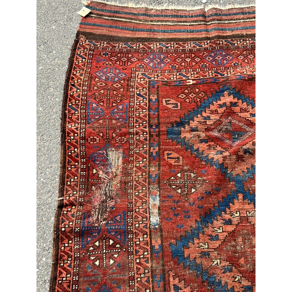 Antique Afghan Baluch Rug c. Mid 19th Century 5’4 x 8’8