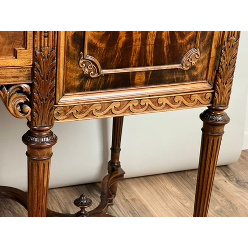 Vintage French Louis XV Style Flame Mahogany Sideboard by Royal Furniture Co.
