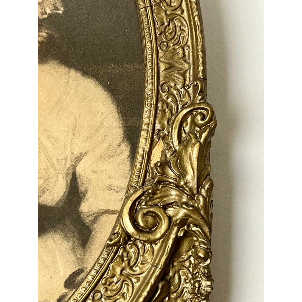 Antique Victorian Louis XV Style Trumeau Wall Mirror c. 1900