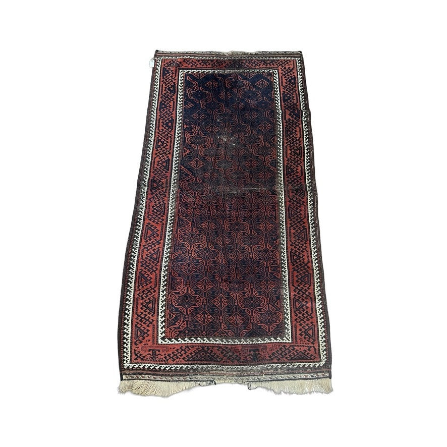 Antique Baluch Rug from Northeast Persia with Repeating Tree of Life Motif c. Late 19th Century – 3’9 x 7’3