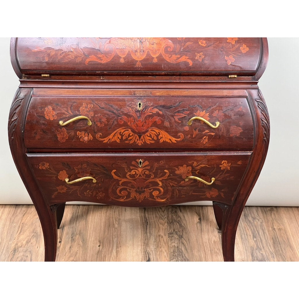 Antique Late 19th Century Dutch Marquetry Ladies Writing Desk