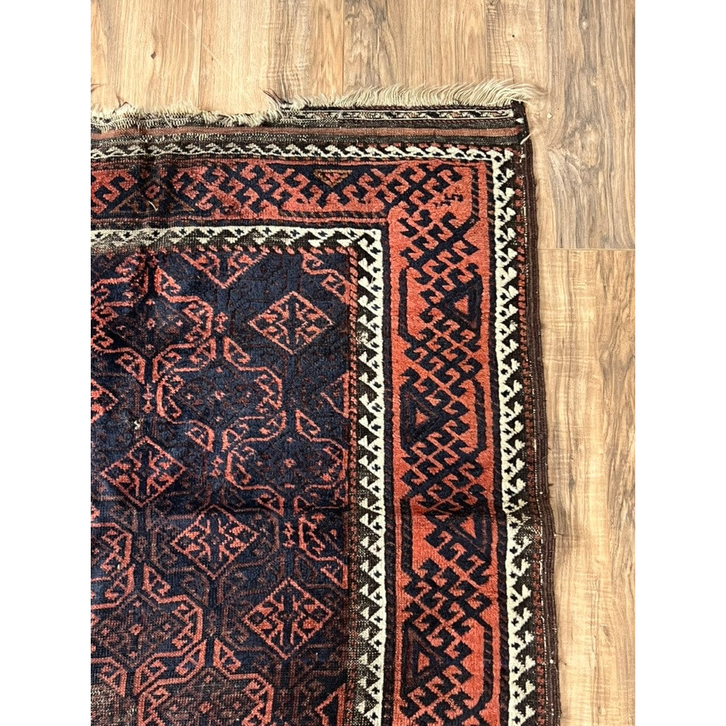 Antique Baluch Rug from Northeast Persia with Repeating Tree of Life Motif c. Late 19th Century – 3’9 x 7’3