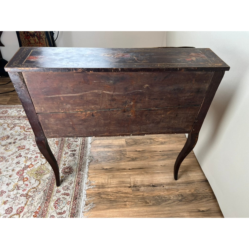 Antique French Louis XV Japanned Fall Front Desk c. 18th Century