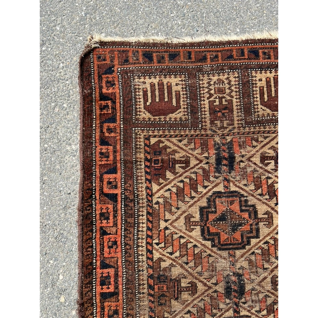 Antique Northeast Persian Baluch Prayer Rug c. Mid 19th Century 2’5 x 4’6