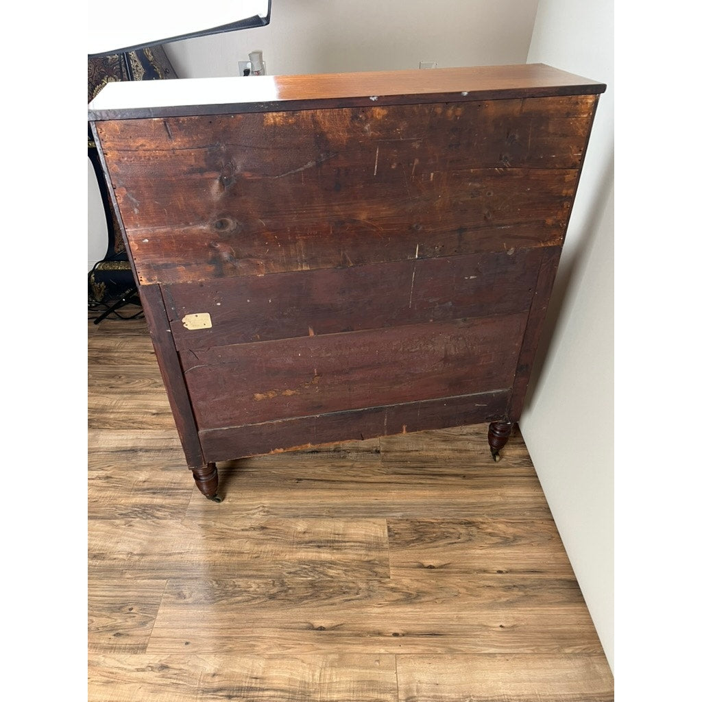 Antique Federal Period Tambour Secretary in Mahogany and Birdseye Maple c. 1800