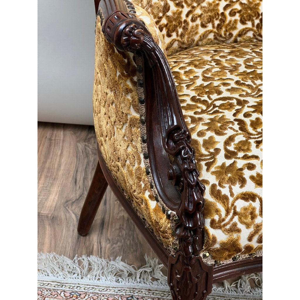 Vintage Pair Grosfeld House Hollywood Regency Fireside Chairs c. 1940