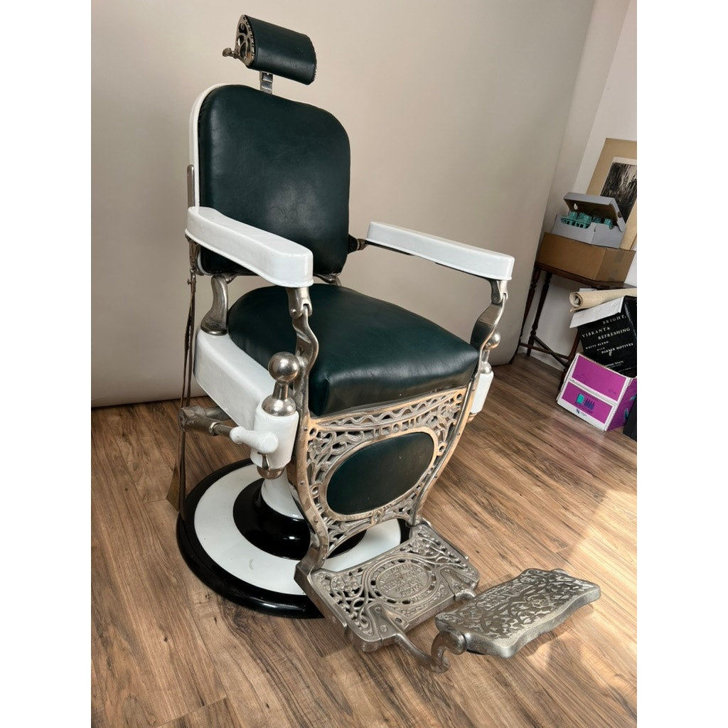Antique Porcelain Theo A Kochs, Chicago Barber Chair c. 1920