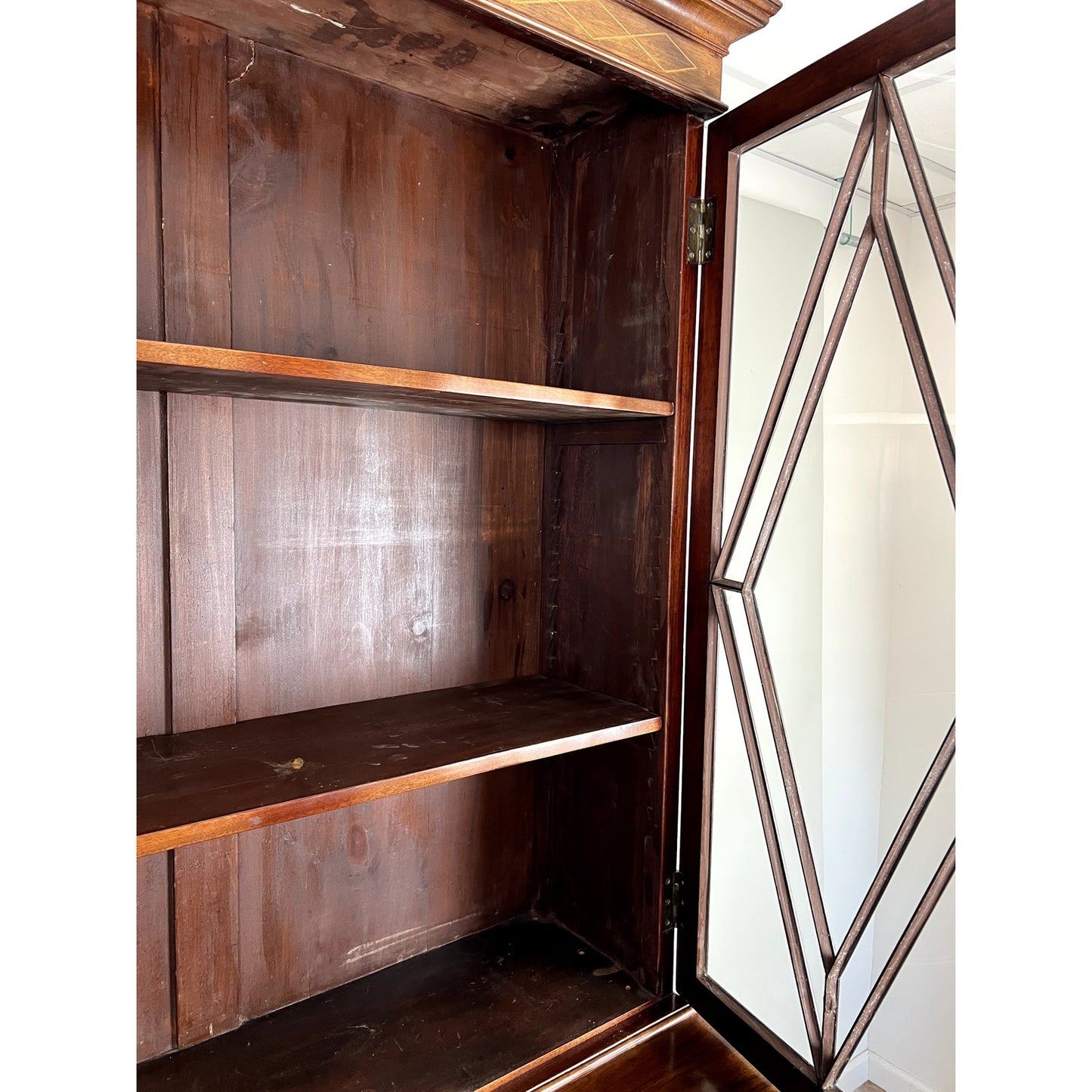 Antique George IV Mahogany Stepback Bookcase c. 1830