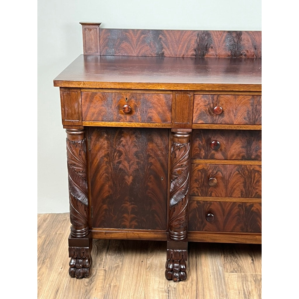 Antique American Empire Style Mahogany Sideboard Purportedly From J.D. Rockefeller’s Cleveland Mansion