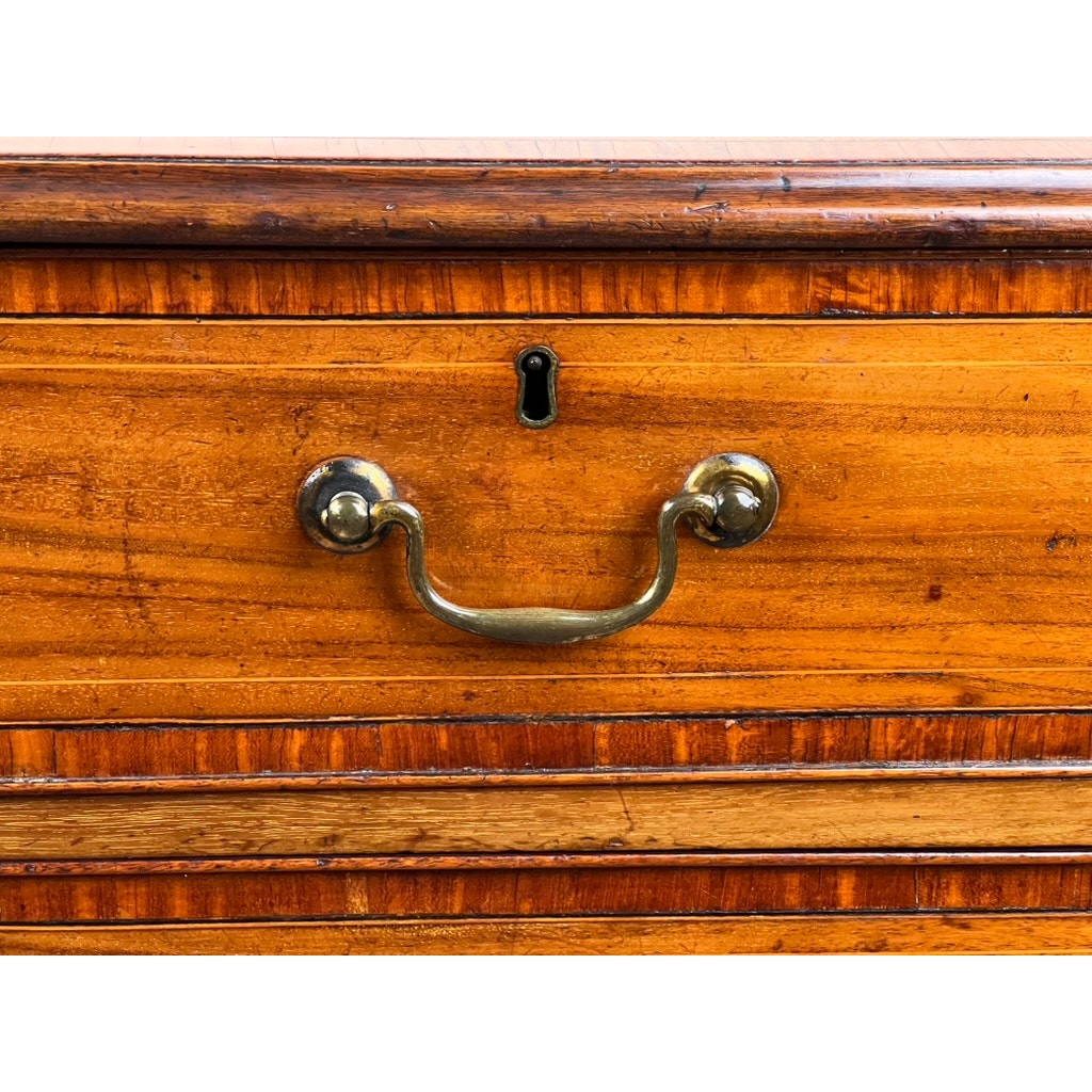 Antique George III Mahogany Edge Banded Two Over Three Chest of Drawers c. 1800