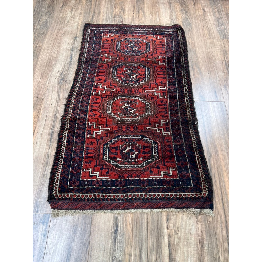 Antique Northeast Persian Baluch Rug c. Late 19th Century 2’8 x 4’8
