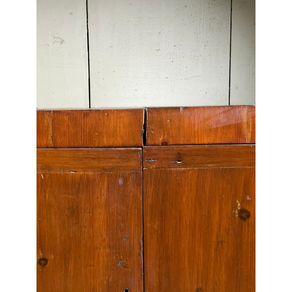 Antique Mid Atlantic Country Pine Cupboard c. Early 19th Century