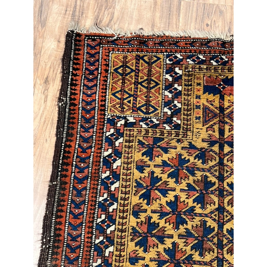 Antique Baluch Khorasan Prayer Rug c. Late 19th Century 2’11 x 4’11