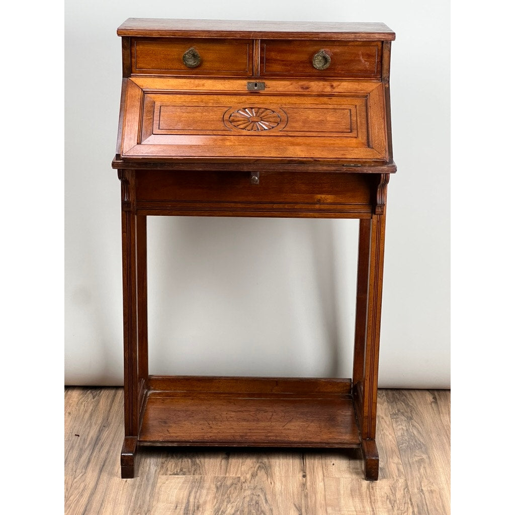 Antique Arts & Crafts Walnut Ladies Writing Desk by Carl Forslund Quaint American c. 1920