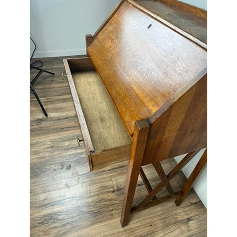 Antique Arts & Crafts Oak Ladies Writing Desk by Honeoye Falls Furniture Co.