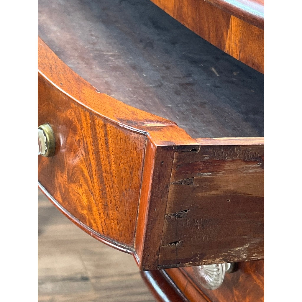 Antique George IV Chippendale Flame Mahogany Buffet c. Mid 19th Century