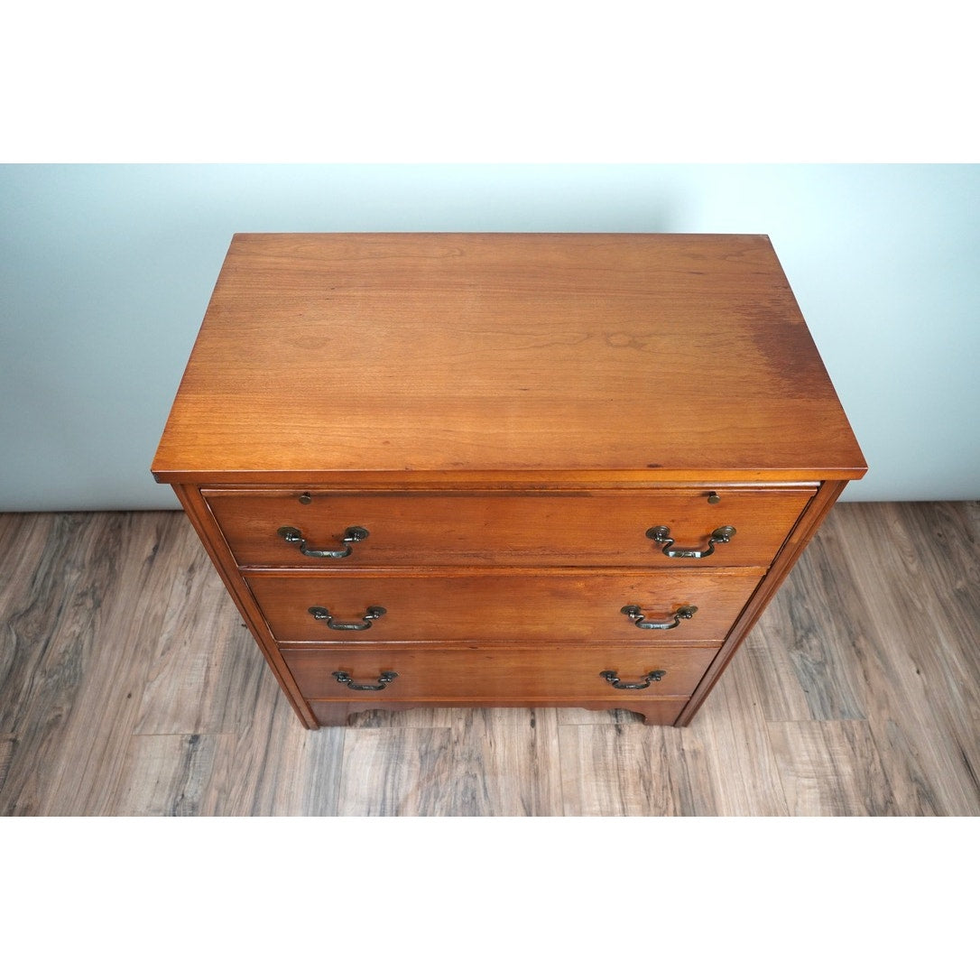Vintage Cherry Three Drawer Bachelors Chest by Permacraft of North Carolina
