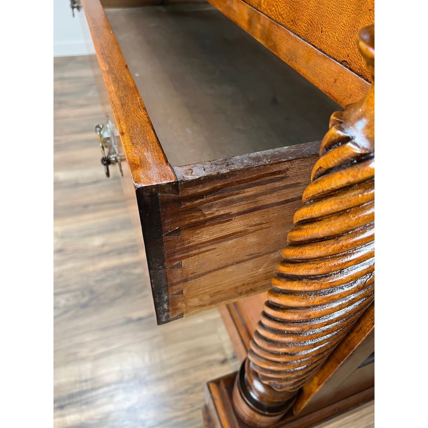 Antique Cherry Late Federal Paw Foot Four Drawer Chest c. 1840