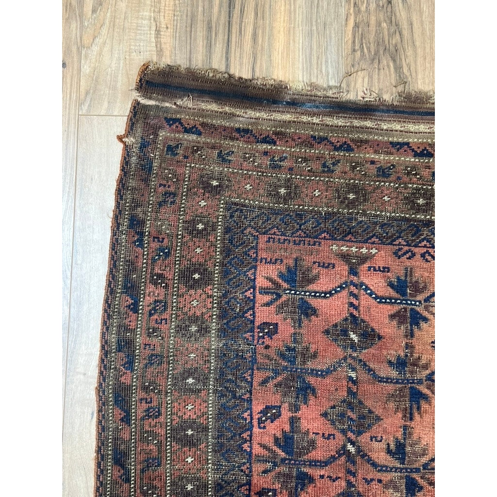 Antique Afghan Baluch Rug c. Late 19th Century 3’7 x 5’4