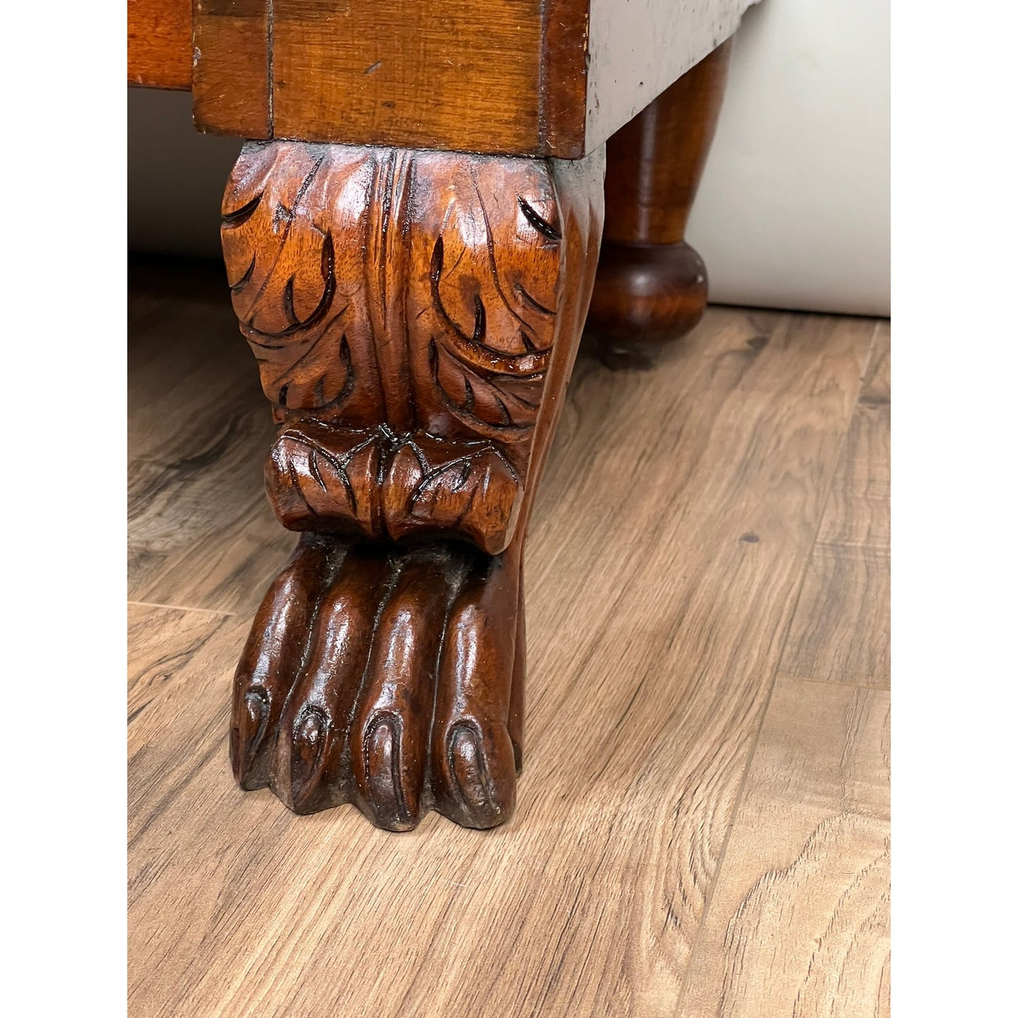 Antique Cherry Late Federal Paw Foot Four Drawer Chest c. 1840