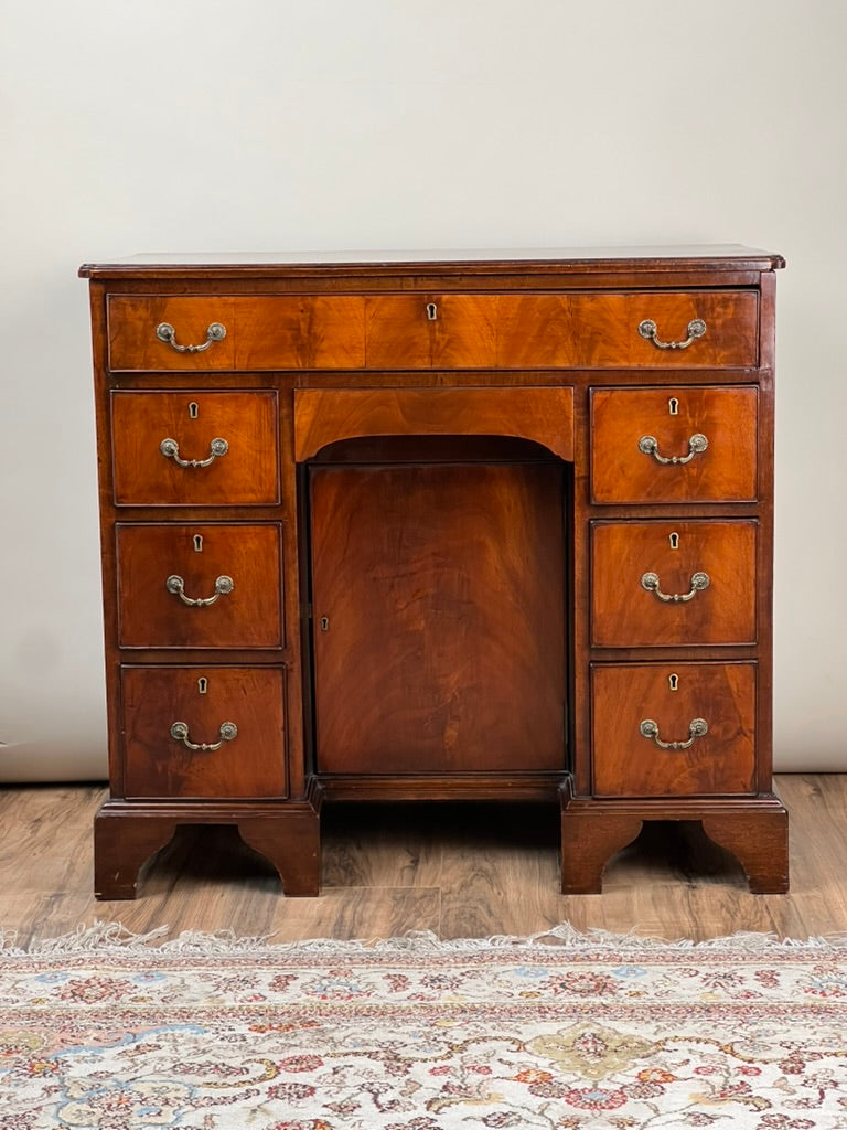 Antique English Regency Mahogany Kneehole Desk c. 1820