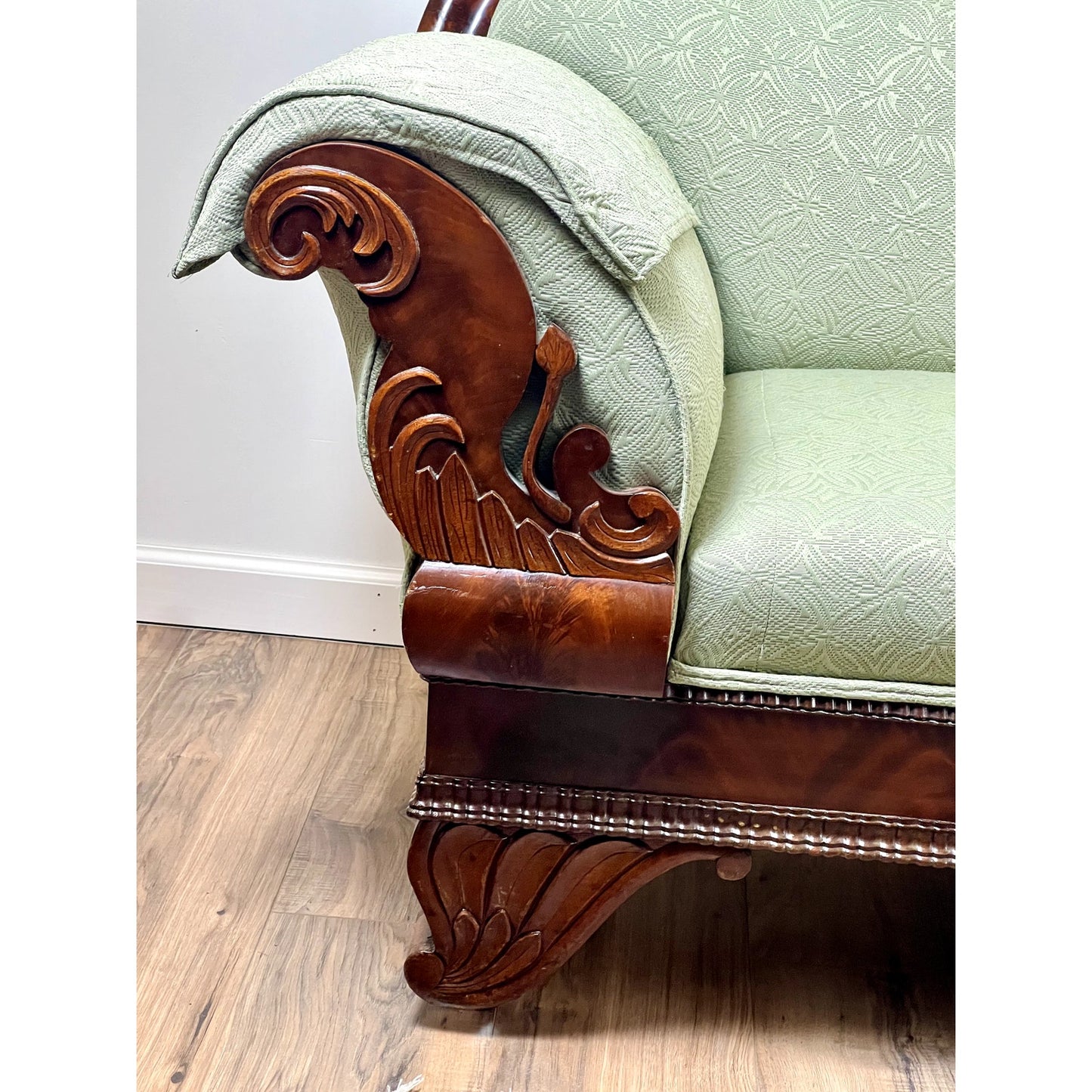 Antique Louis-Phillipe I Flame Mahogany Sofa c. 1840s