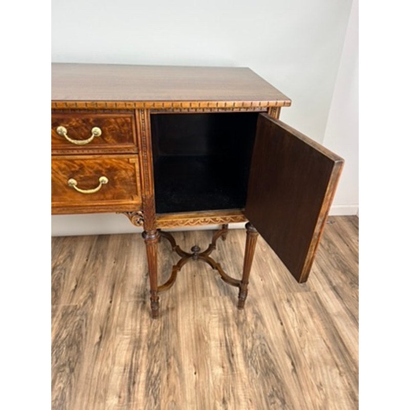 Vintage French Louis XV Style Flame Mahogany Sideboard by Royal Furniture Co.