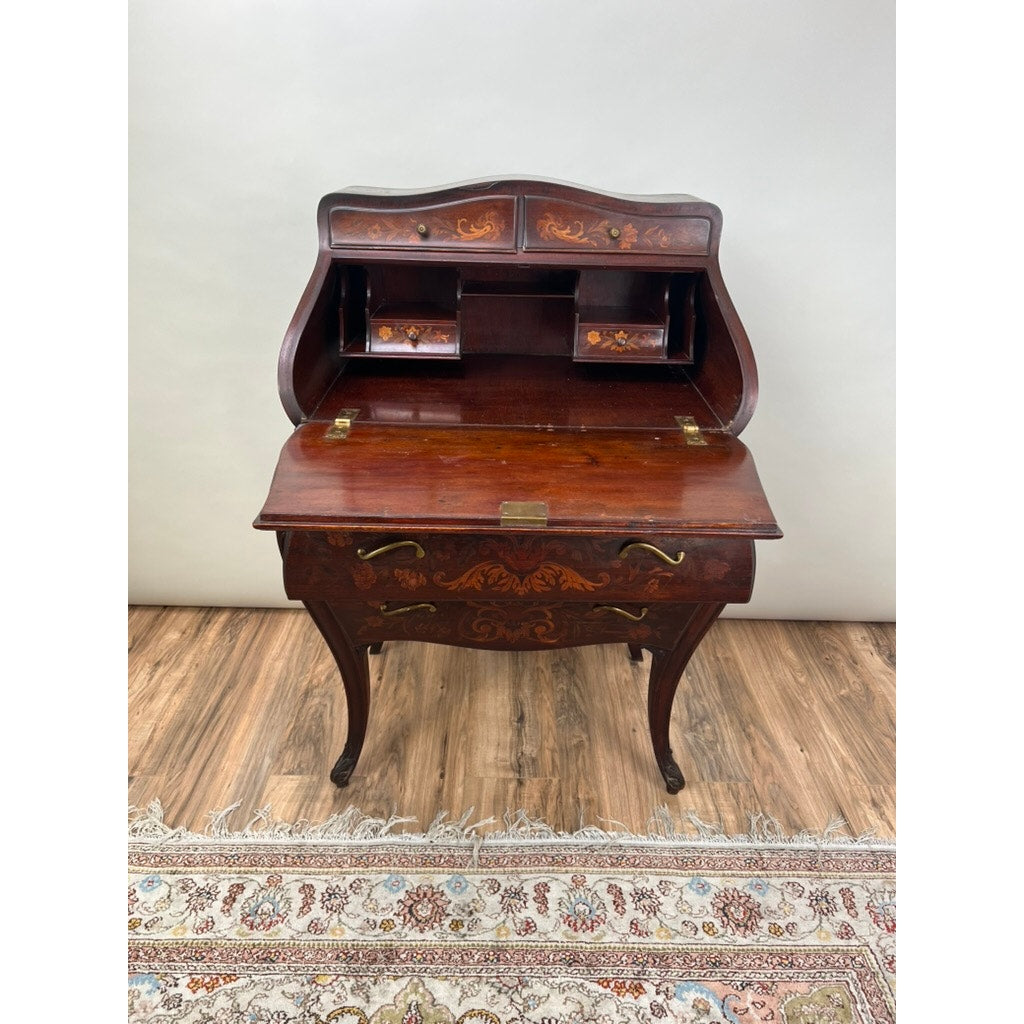 Antique Late 19th Century Dutch Marquetry Ladies Writing Desk