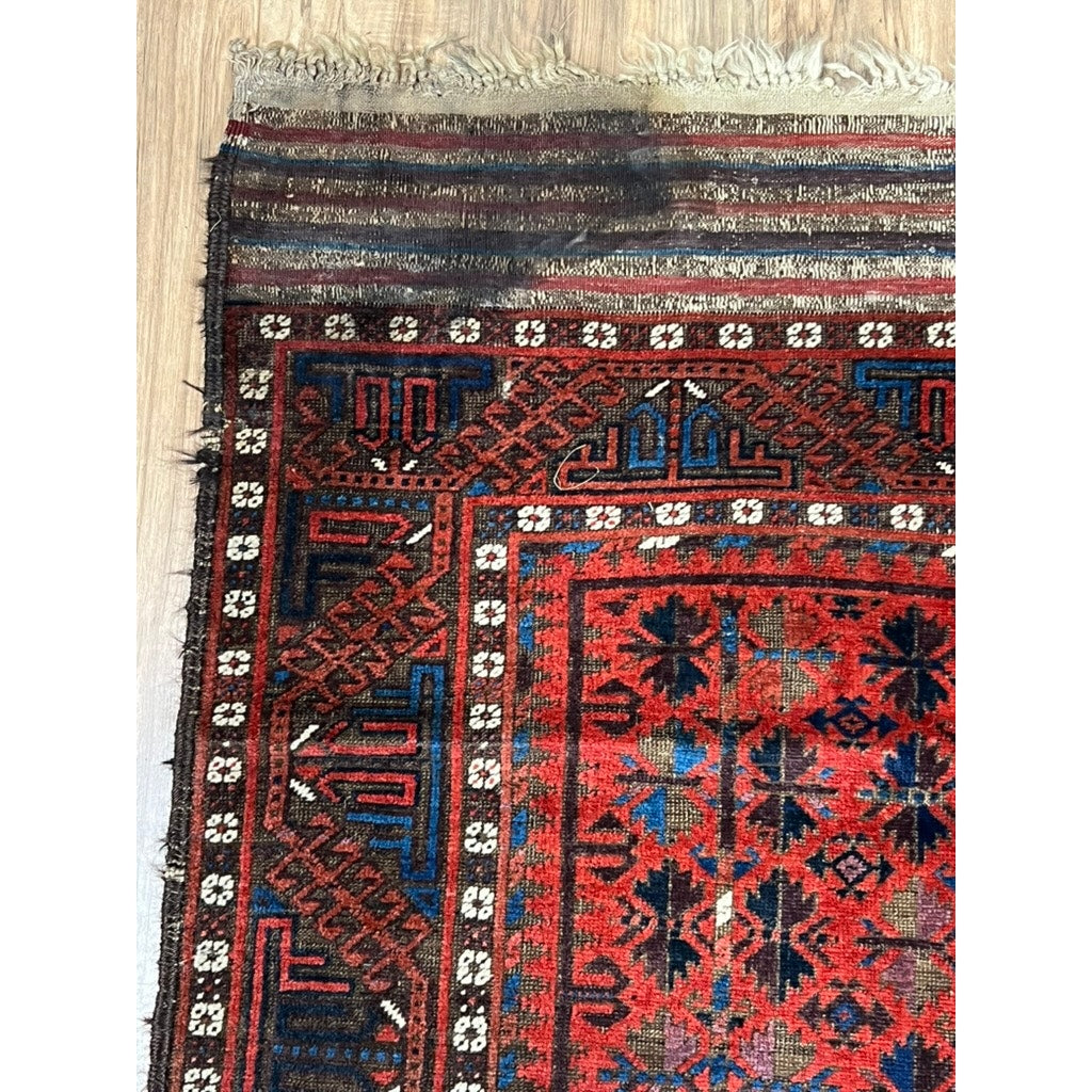Antique Baluch Khorosan Rug c. Late 19th Century 3’9 x 6’6