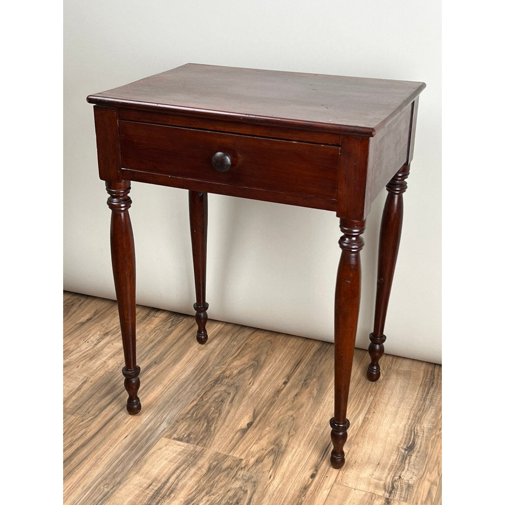 Antique Sheraton Cherry One Drawer Stand c. Mid 19th Century