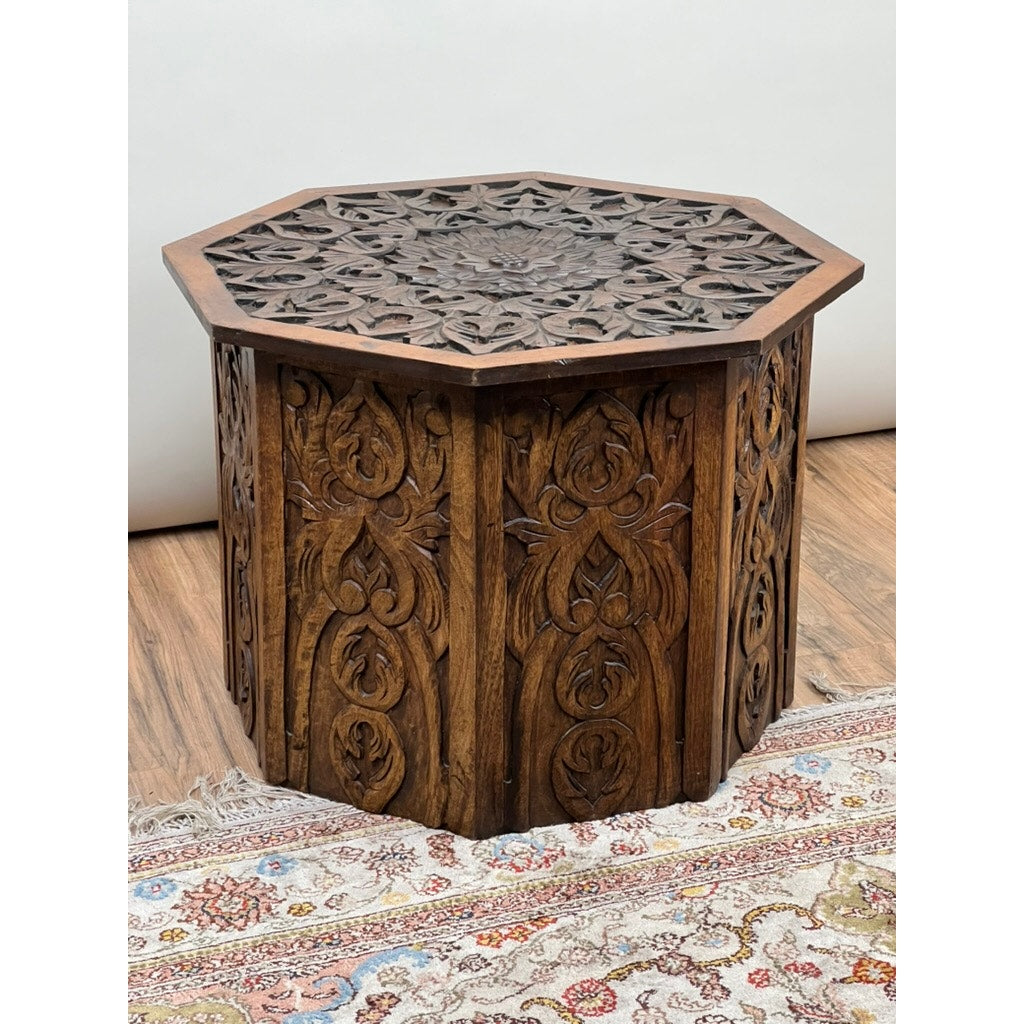 Vintage Asian Carved Pier 1 End Table