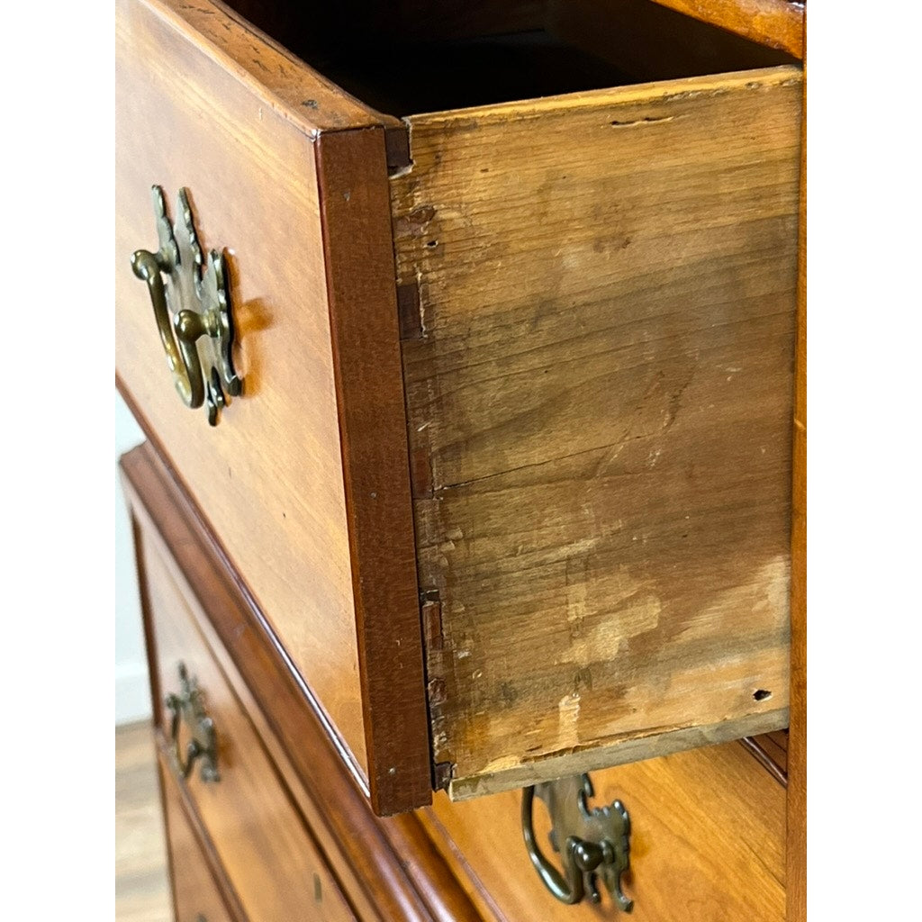 Rare Antique Chippendale Cherry Chest on Chest Attr. Nathan Booth, Woodbury CT c. 1760
