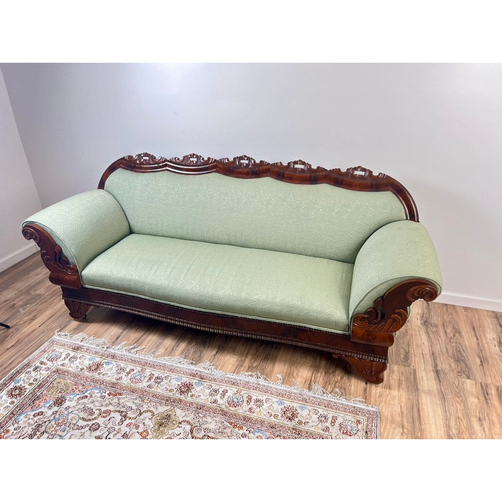 Antique Louis-Phillipe I Flame Mahogany Sofa c. 1840s