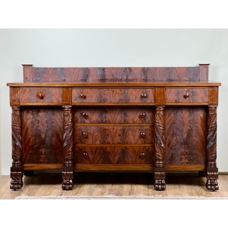 Antique American Empire Style Mahogany Sideboard Purportedly From J.D. Rockefeller’s Cleveland Mansion