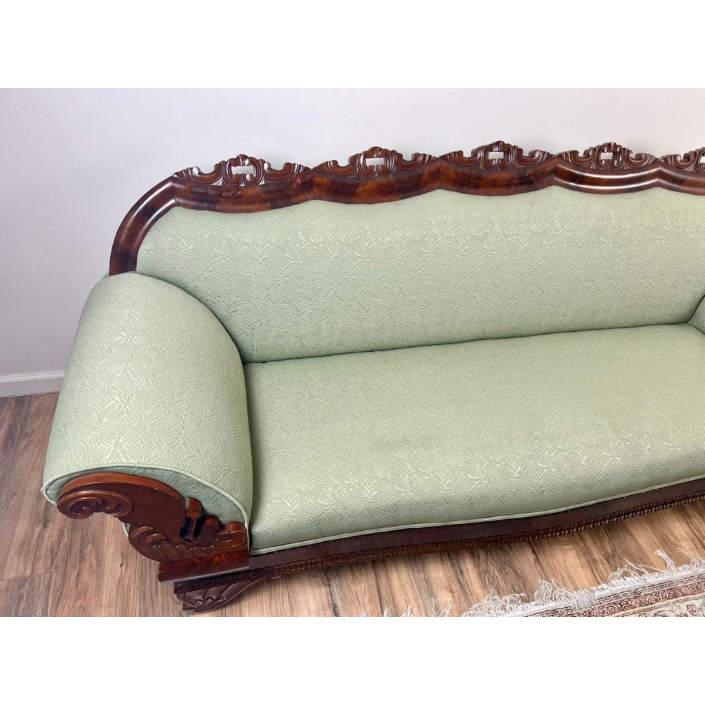 Antique Louis-Phillipe I Flame Mahogany Sofa c. 1840s