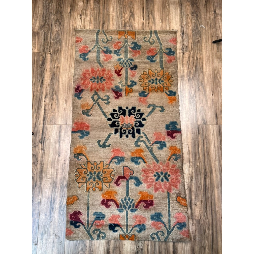 Antique Tibetan Khaden Rug, c. Early 20th Century – 2’10” x 5’4”