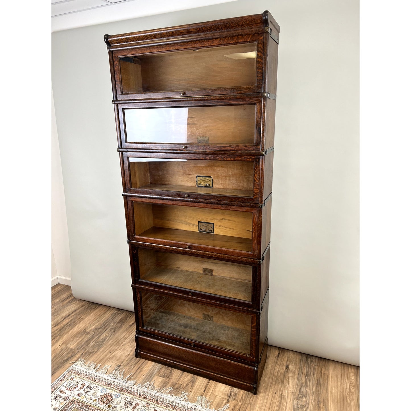 Antique Oak Globe-Wernicke Six Stack Barrister Bookcase Grade 299 Size D