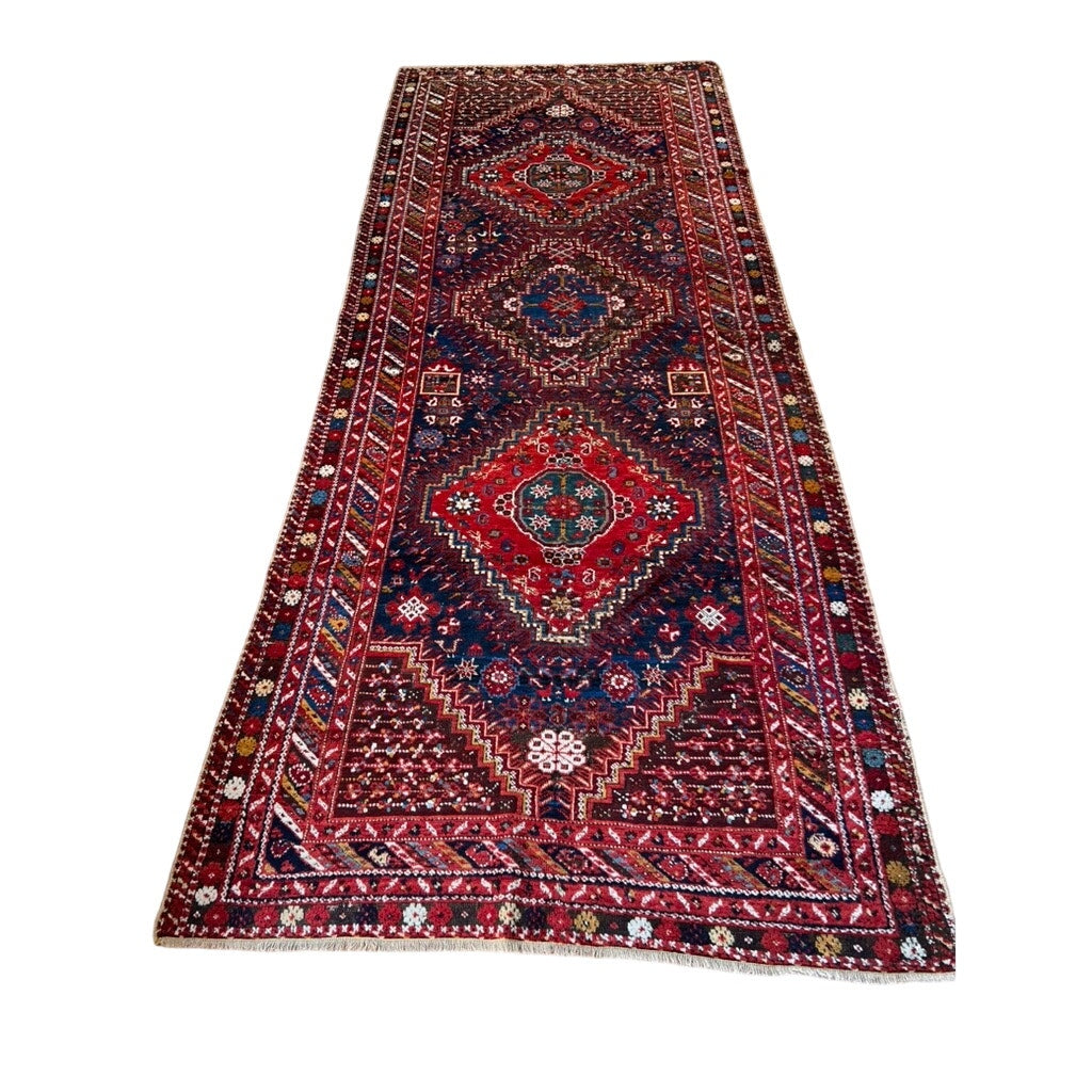 Antique Shirvan or Kuba-region Caucasian Runner Rug c. Late 19th Century 4’7 x 11’8