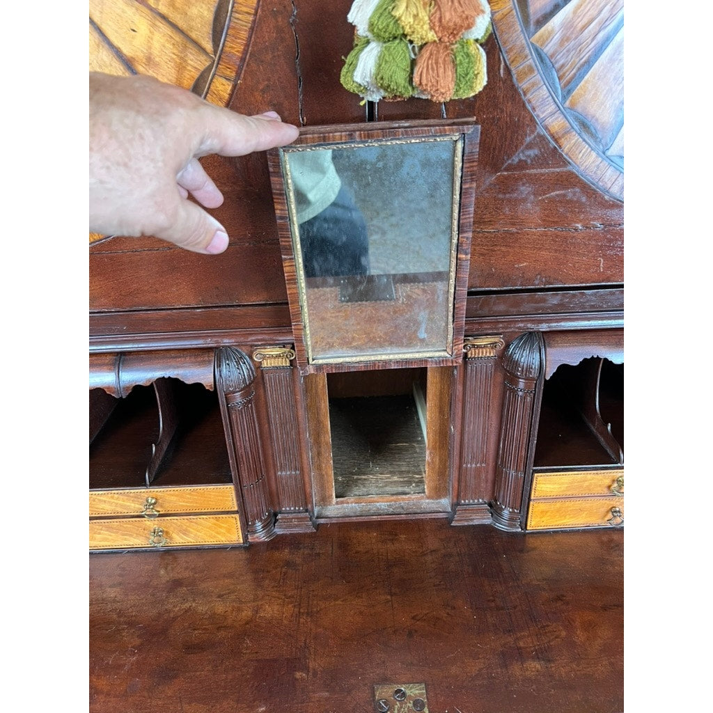 Antique George III Mahogany Wardrobe and Butlers Secretary c. Late 18th Century