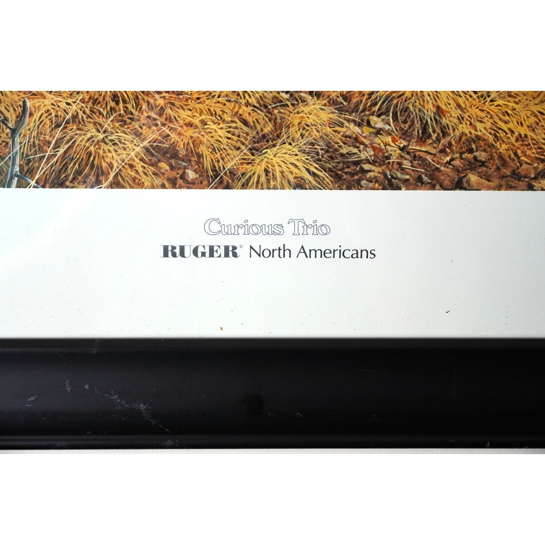 Limited Edition Print “Curious Trio” for Ruger North American by Frank Cable Signed and Numbered 186/950