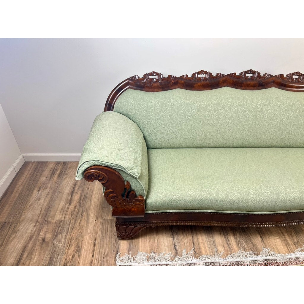 Antique Louis-Phillipe I Flame Mahogany Sofa c. 1840s