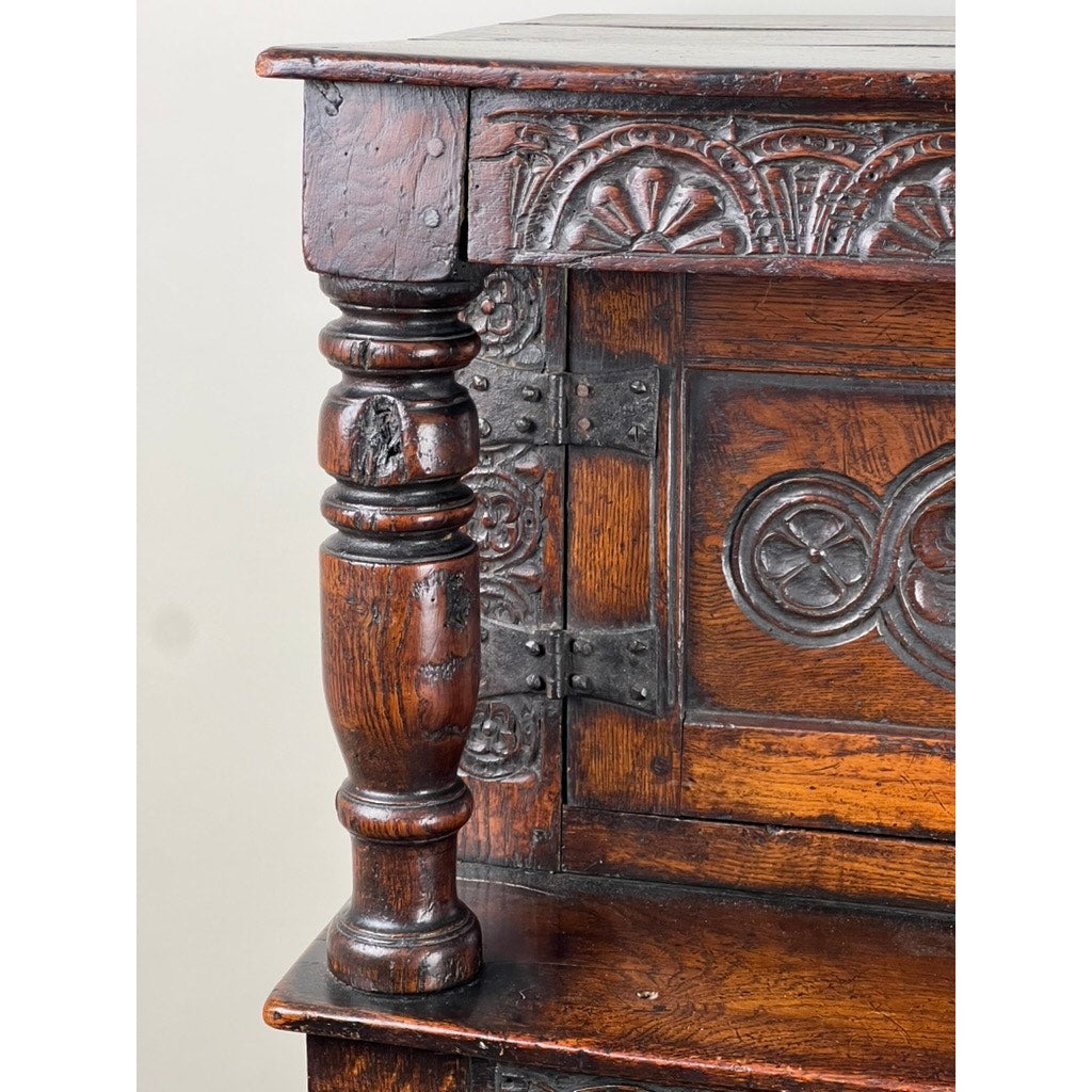 Antique Elizabethan Tudor Oak Court Cupboard c. Late 16th Century