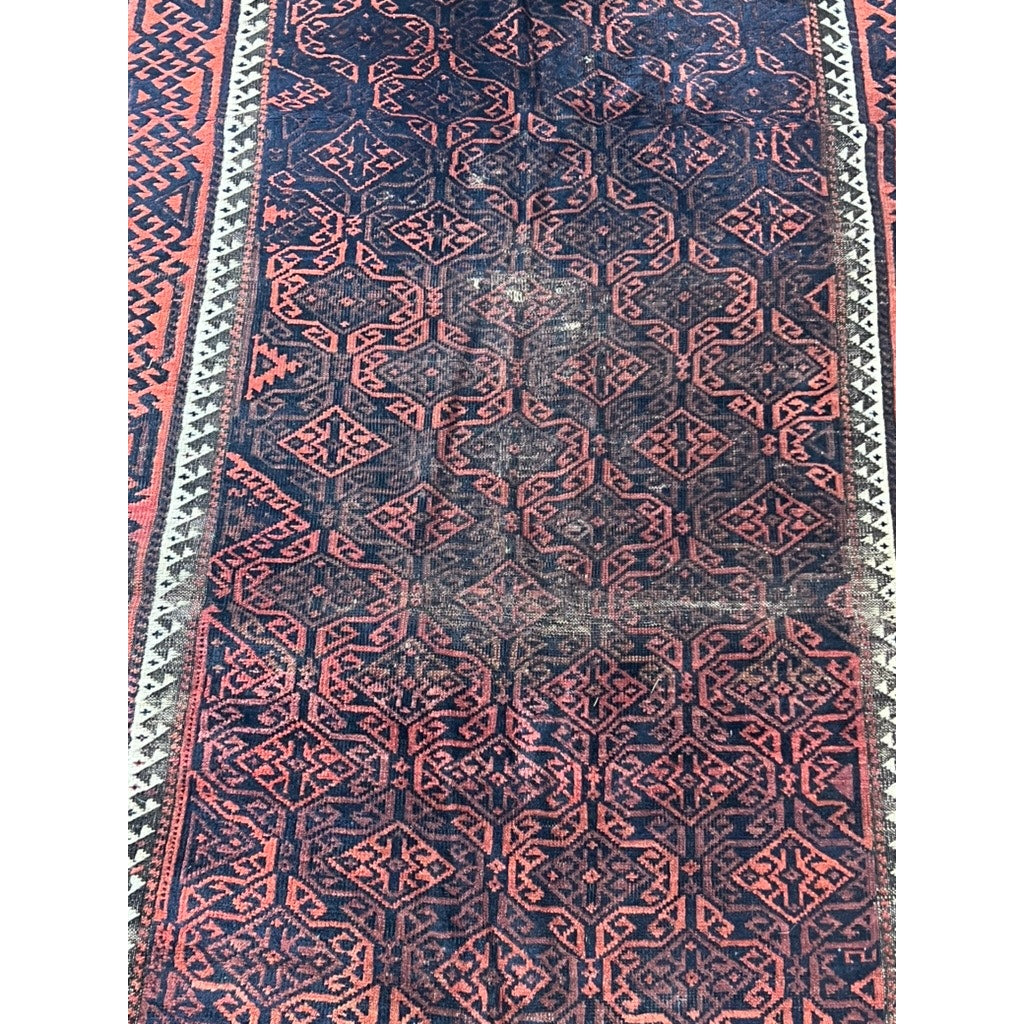 Antique Baluch Rug from Northeast Persia with Repeating Tree of Life Motif c. Late 19th Century – 3’9 x 7’3