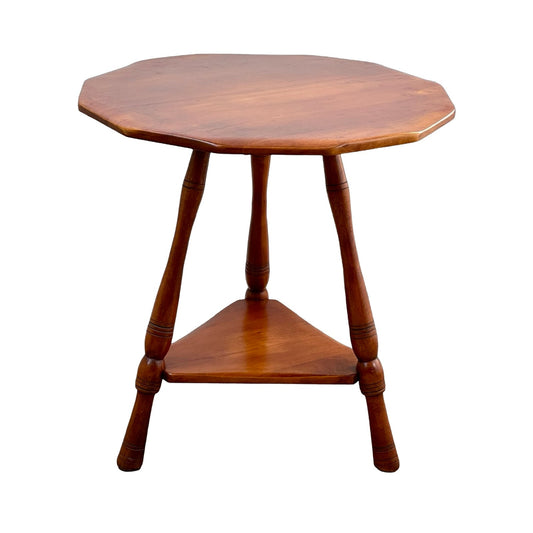 Vintage Mid-Century Rock Maple Lamp Stand by Cushman